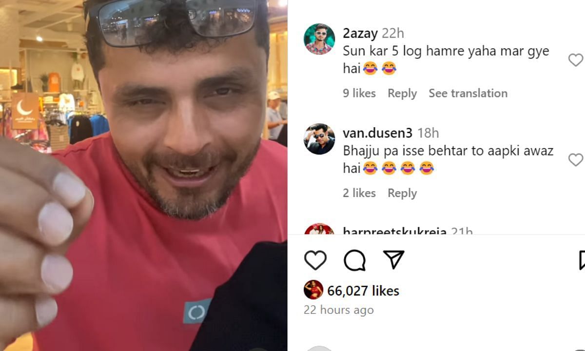 हरभजन सिंह की पोस्ट पर फैंस ने किए कमेट (photo credit: instagram/harbhajan3)